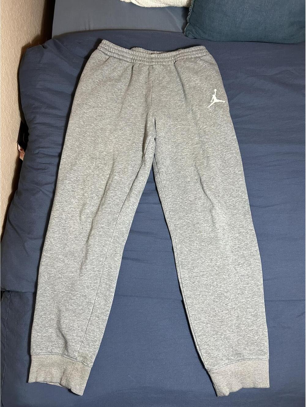 Jordan Gray Fleece Jogger Sweatpants Size M